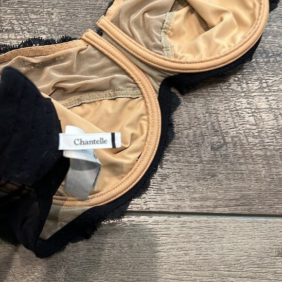 Chantelle Rive Gauche Full Coverage Unlined Bra Black Size 34DDDD - Picture 7 of 8